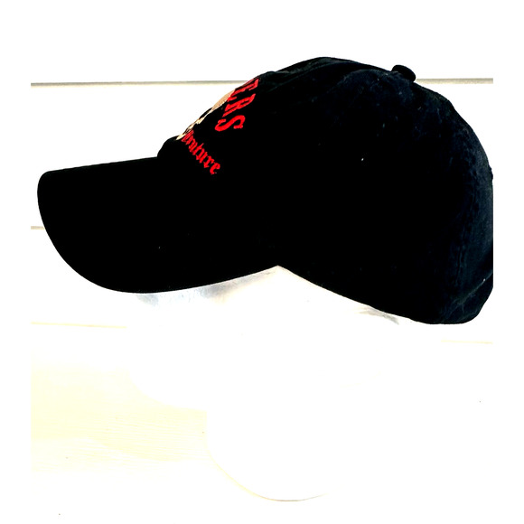 Hooters Cook’s Couture Adult Black Baseball Cap w/Red Caption and Tan Skull - Picture 5 of 7